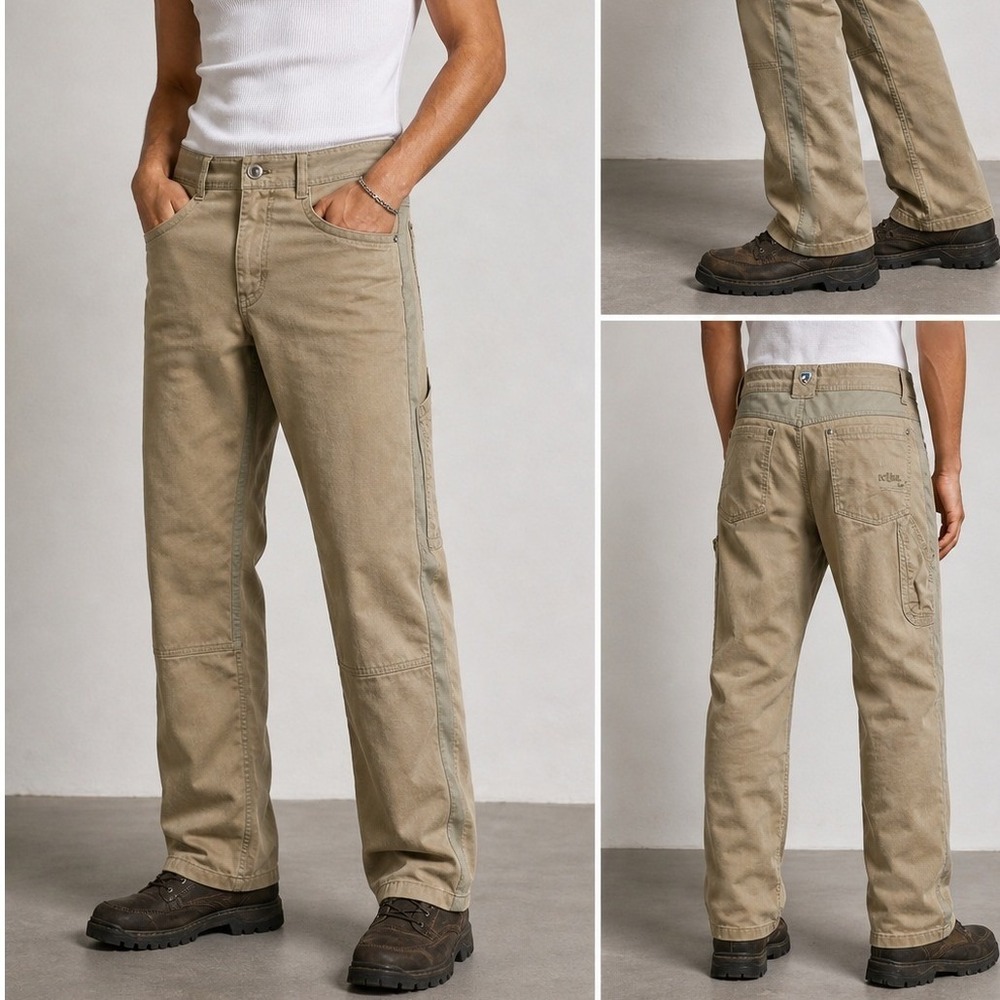 KUHL Radikl Hiking Pants Mens 38x30 Tan Khaki Stretch Technical Hybrid Utility